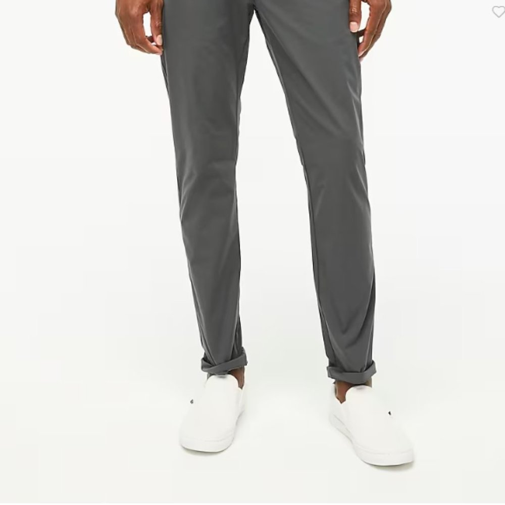 NWT Mens JCREW Slim Tech Pants 38x32 Tarnished Metal AA712